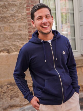 Maison Tricolore - La Veste Zippée Homme En Coton Bio  Marine