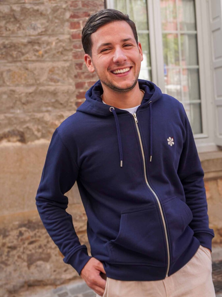 Maison Tricolore - La Veste Zippée Homme En Coton Bio - Marine