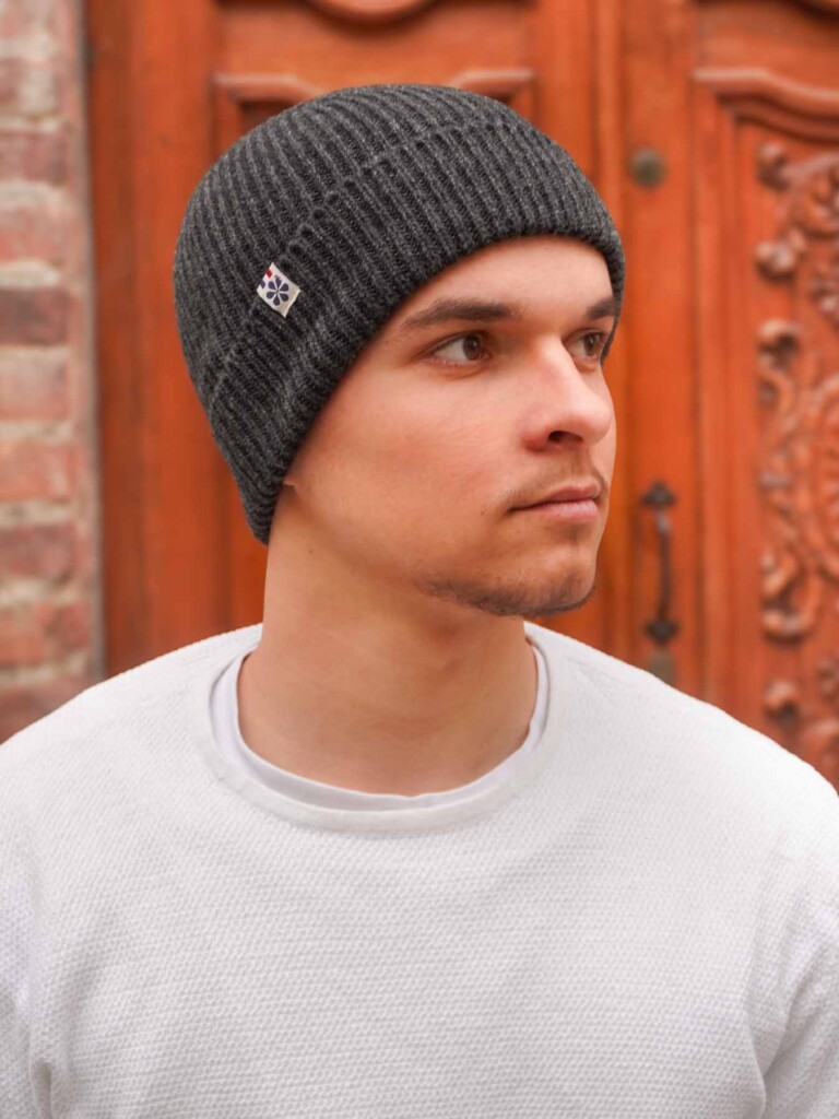 Maison Tricolore - Le Bonnet Ultime Homme en Laine   - Gris