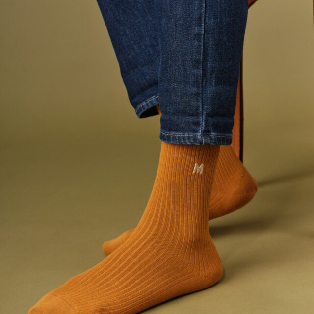 Montlimart - CHAUSSETTES COFFRET MAINE OCRE/ECRU/TERRACOTTA