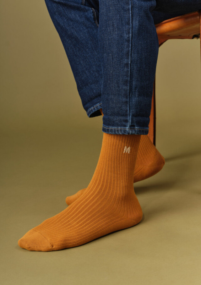 Montlimart - CHAUSSETTES COFFRET MAINE OCRE/ECRU/TERRACOTTA