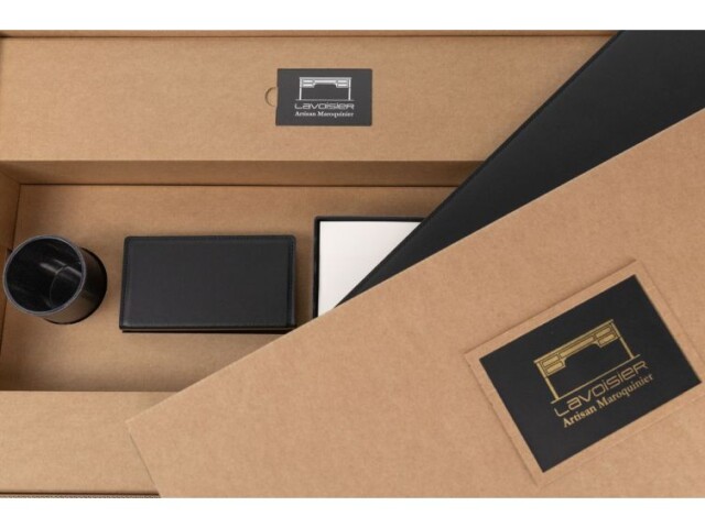 Lavoisier Maroquinier - Coffret classique 60cm en cuir noir - COF-500-60