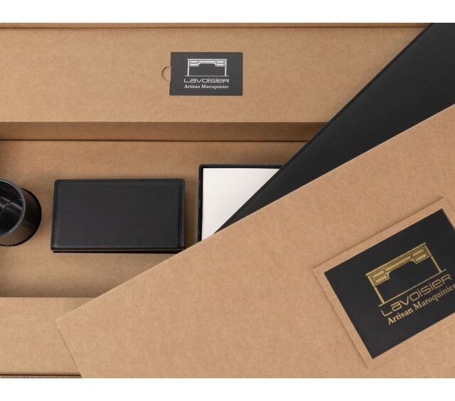 Lavoisier Maroquinier - Coffret classique 60cm en cuir noir - COF-500-60