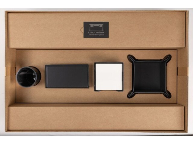 Lavoisier Maroquinier - Coffret classique 60cm en cuir noir - COF-500-60