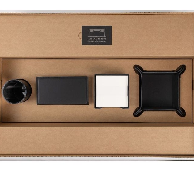 Lavoisier Maroquinier - Coffret classique 60cm en cuir noir - COF-500-60