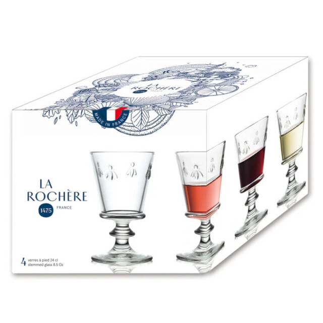LA ROCHERE - Coffret de 4 verres à vin LA ROCHERE Abeille