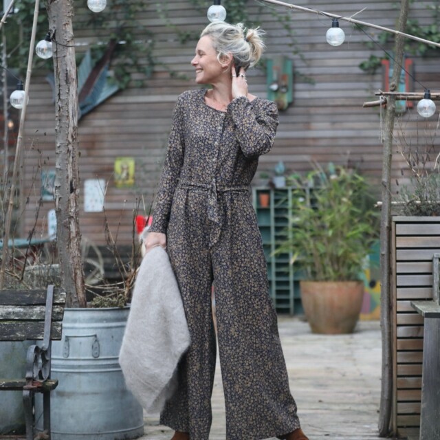 Quintessence - Combinaison Perla - coton nuit fleurie