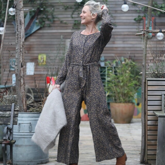 Quintessence - Combinaison Perla - coton nuit fleurie