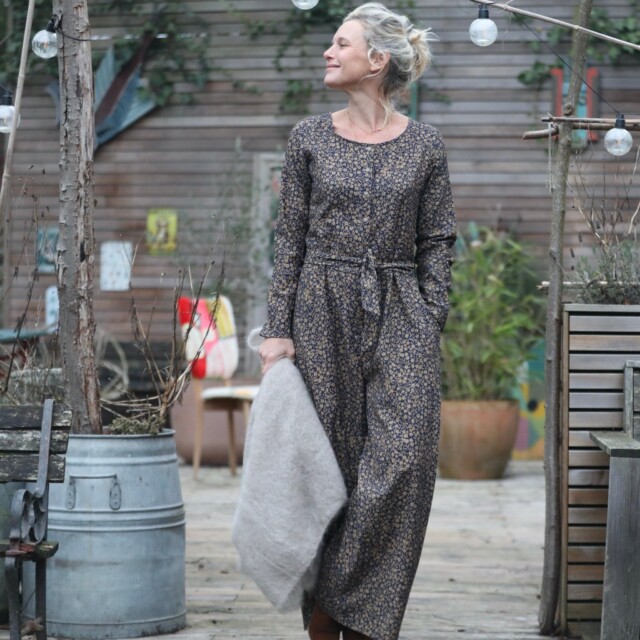 Quintessence - Combinaison Perla - coton nuit fleurie