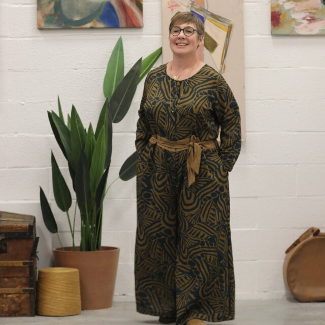 Quintessence - Combinaison Perla - velours milleraies bleu doux