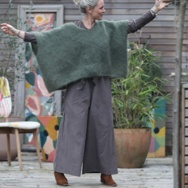 Quintessence - Combinaison Perla - velours milleraies moka