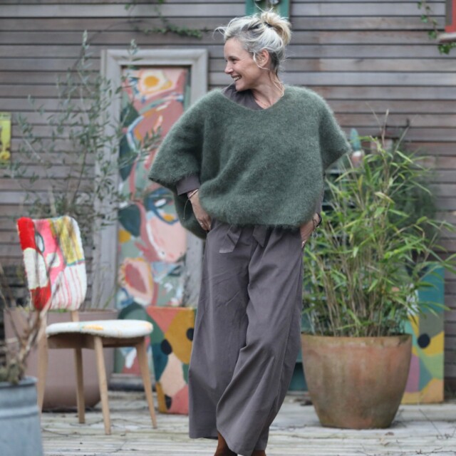 Quintessence - Combinaison Perla - velours milleraies moka