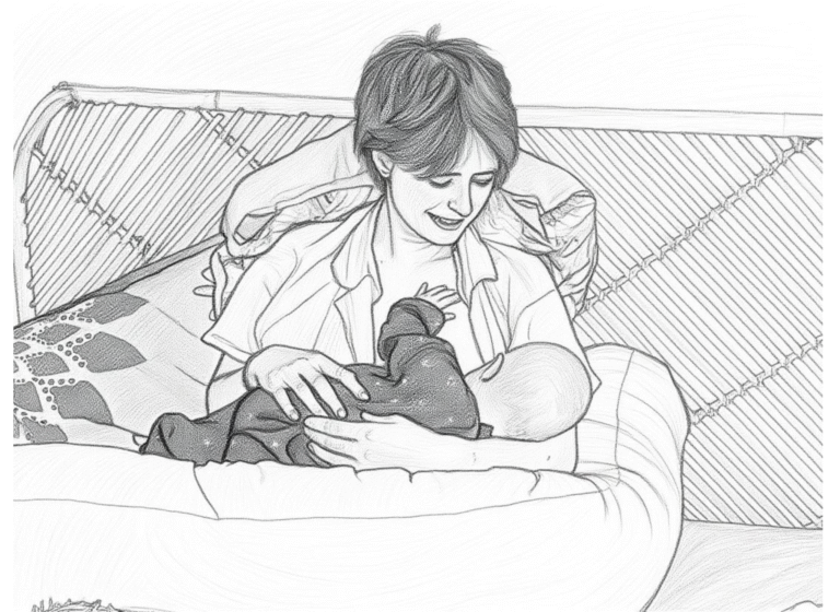 dessin fil scaled 3 Dormilaine - Le coussin d'allaitement