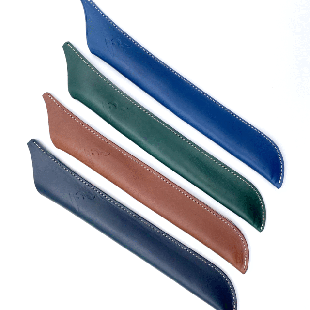 L'Atelier Rosie - Étuis en cuir L'Oyat Bleu nuit