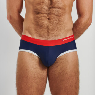 Garçon Français - Slip de bain tricolore – broderie