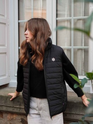 Maison Tricolore - Le Gilet Doudoune Femme Fabriqué en France  Noir