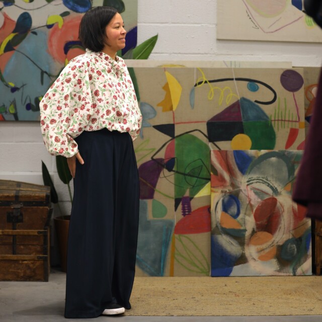 Quintessence - Jupe culotte Arielle en velours milleraies kaki