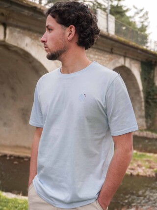Maison Tricolore - Le Véritable T-Shirt Coton Bio – Bleu Ciel