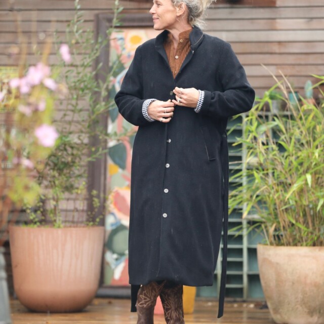 Quintessence - Manteau Paul long - lainage noir