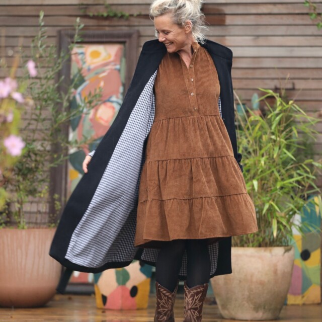 Quintessence - Manteau Paul long - lainage noir