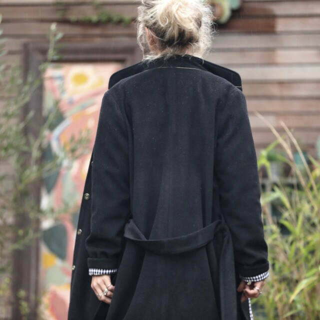 Quintessence - Manteau Paul long - lainage noir