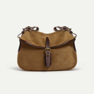 Bleu de Chauffe - Musette du Pêcheur XS / Cuir Velours – Marron Noisette