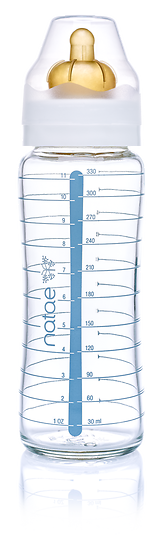 NATAE - Biberon Verre 330ml / 11oz – Avec tétine caoutchouc