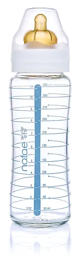 NATAE - Biberon Verre 330ml / 11oz – Avec tétine caoutchouc