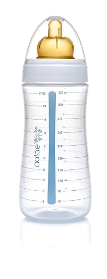 NATAE - Biberon Polypropylène 330ml / 11oz – Avec tétine caoutchouc