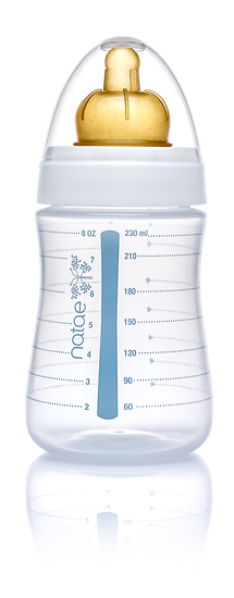 NATAE - Biberon Polypropylène 230ml / 8oz – Avec tétine caoutchouc