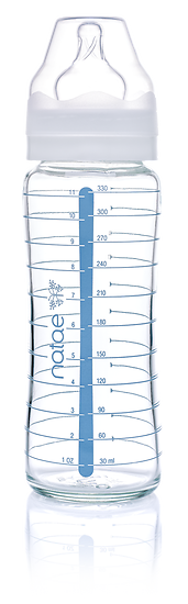 NATAE - Biberon Verre 330ml / 11oz – Avec tétine silicone