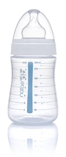 Natae Tétine Col Large Caoutchouc Naturel 0-6 Mois - Tétine Anti-Coliques Pour Biberon, Fabrication Française