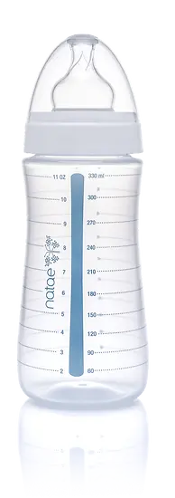 NATAE - Biberon Polypropylène 330ml / 11oz – Avec tétine silicone