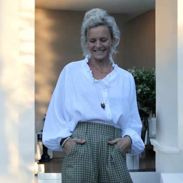 Quintessence - Pantalon César- tartan de coton acidulé