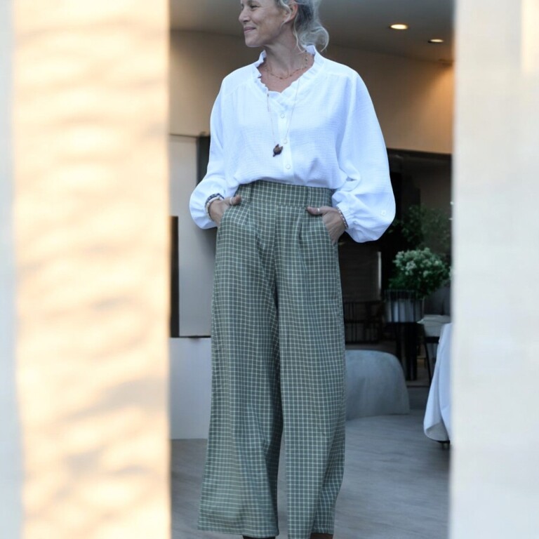 Quintessence - Pantalon César- tartan de coton acidulé
