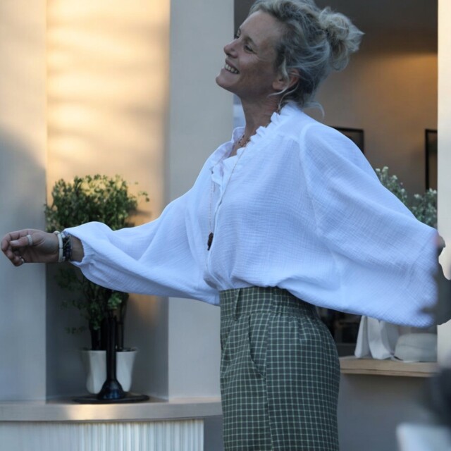 Quintessence - Pantalon César- tartan de coton acidulé