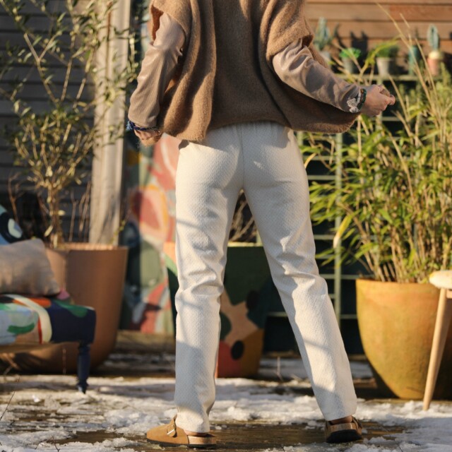 Quintessence - Pantalon Marcus - armuré chanvre/coton naturel