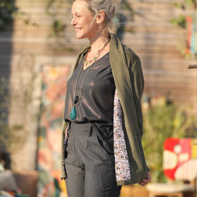 Quintessence - Pantalon Marcus - flanelle de coton grise