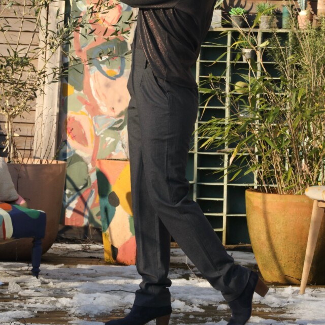 Quintessence - Pantalon Marcus - flanelle de coton grise