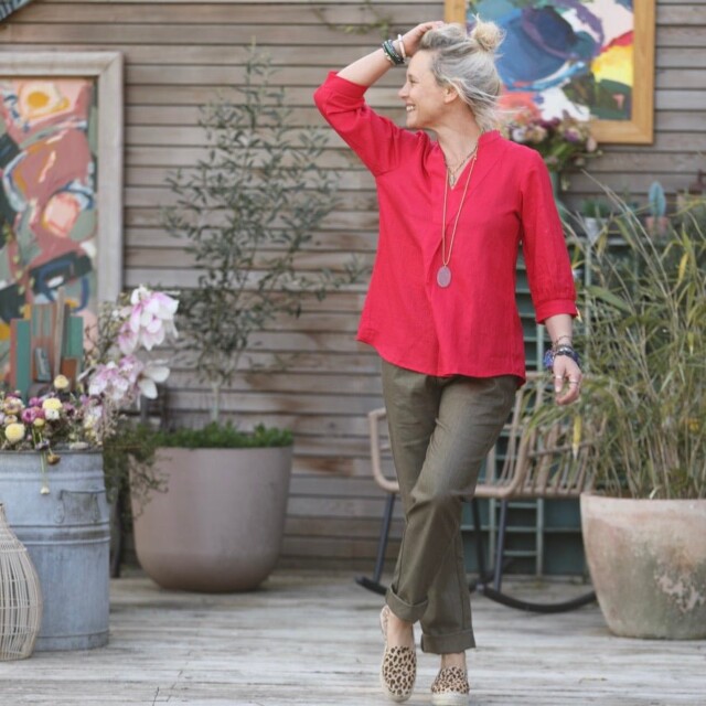 Quintessence - Pantalon Marcus -lin kaki