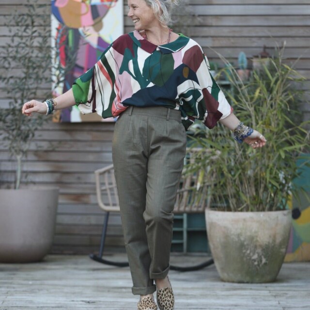 Quintessence - Pantalon Marcus -lin kaki