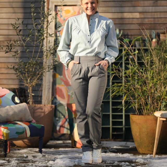 Quintessence - Pantalon Marcus - sergé de coton gris