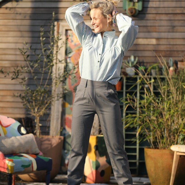 Quintessence - Pantalon Marcus - sergé de coton gris