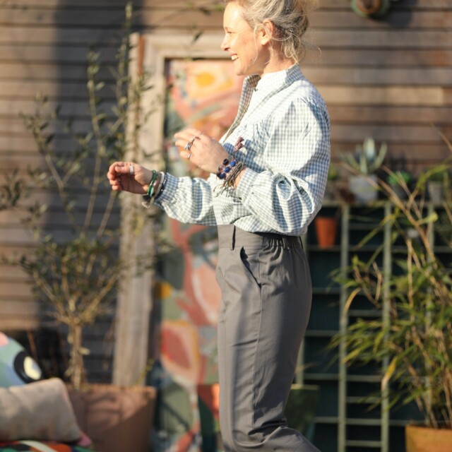 Quintessence - Pantalon Marcus - sergé de coton gris