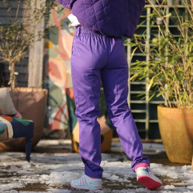 Quintessence - Pantalon Marcus - sergé de coton violet