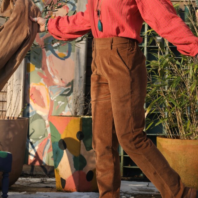 Quintessence - Pantalon Marcus - velours côtelé camel