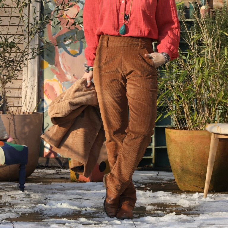 Quintessence - Pantalon Marcus - velours côtelé camel