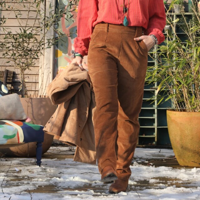 Quintessence - Pantalon Marcus - velours côtelé camel