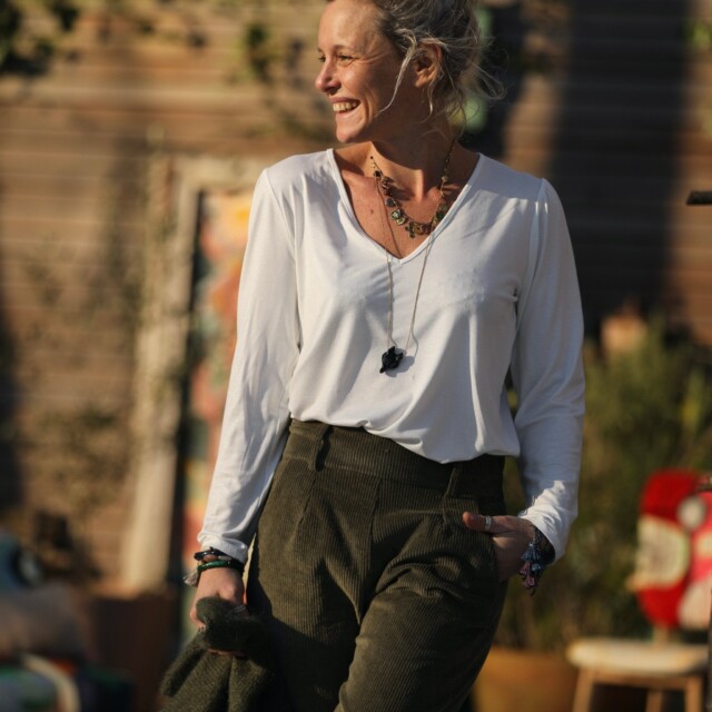 Quintessence - Pantalon Marcus - velours côtelé kaki