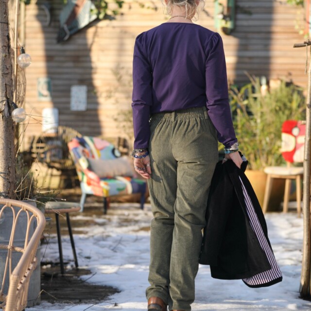 Quintessence - Pantalon Marcus - velours côtelé kaki